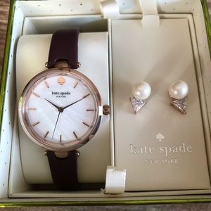 Brand New In Box Kate Spade Watch and Earrings
